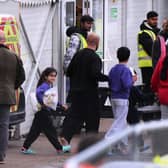 Detainees are seen inside the Manston holding centre for asylum seekers. Immigration minister Robert Jenrick this week vowed "more radical" policies to counter illegal migration.