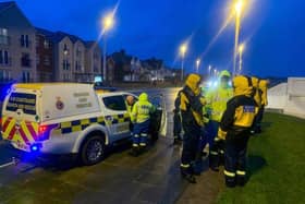 Emergency services at the scene. Pic: SSVLB