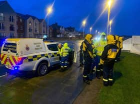 Emergency services at the scene. Pic: SSVLB