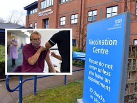 The Bishop of Durham, the Right Reverend Paul Butler, received his jab on the first day the Arnison Centre vaccine centre was open in Durham