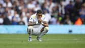 Raphinha of Leeds United reacts during the Premier League match between Leeds United and Brighton & Hove Albion at Elland Road on May 15, 2022 in Leeds, England. (Photo by George Wood/Getty Images)
