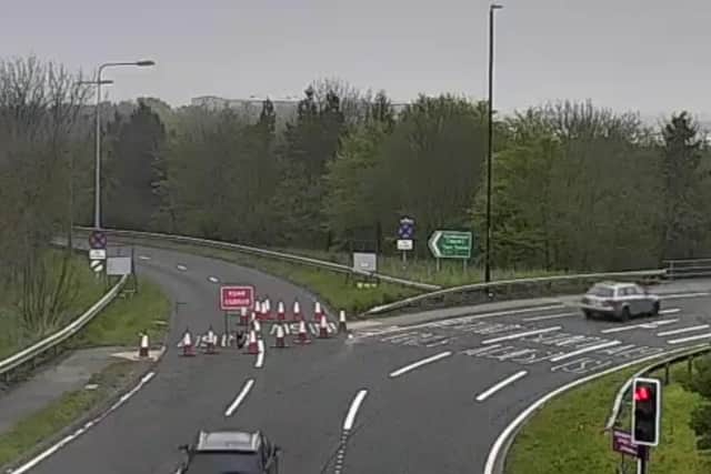 The carriageway was closed for almost six hours following the crash. Picture by North East Live Traffic