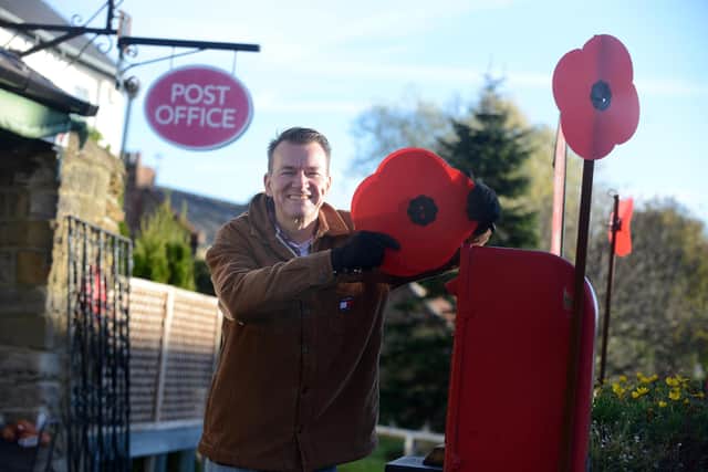 Sean Hudson runs West Boldon Post Office and also helped organise the poppy trail.