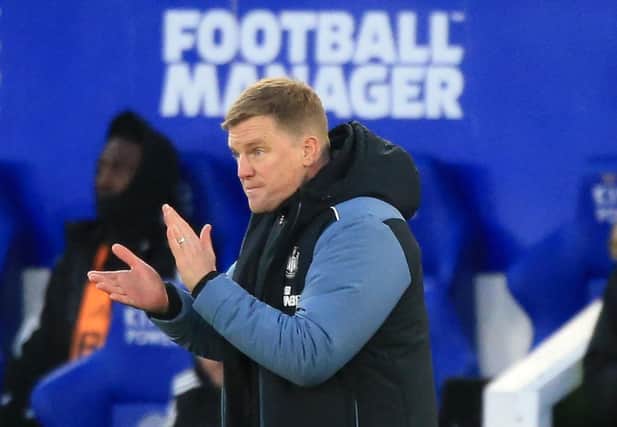 This is where Eddie Howe sits in the current Premier League 'sack race' (Photo by LINDSEY PARNABY/AFP via Getty Images)