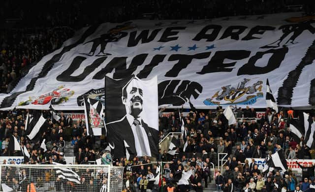 A Wor Flags display at St James's Park in 2017.