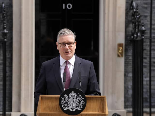 Prime Minister Sir Keir Starmer in Downing Street announcing his resignation. Photo by Andrew Matthews/PA