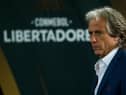 RIO DE JANEIRO, BRAZIL - MARCH 11:  Head coach Jorge Jesus of Flamengo looks on during a match between Flamengo and Barcelona as part of Copa CONMEBOL Libertadores 2020 at Maracana Stadium on March 11, 2020 in Rio de Janeiro, Brazil. (Photo by Bruna Prado/Getty Images)
