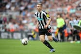 Matt Targett of Newcastle United in action during the Premier League match between Newcastle United and Crystal Palace at St. James Park on September 03, 2022 in Newcastle upon Tyne, England. (Photo by Jan Kruger/Getty Images)