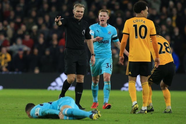Most Newcastle fans will remember Wolves’ late equaliser against Newcastle in February 2019 which many felt came after a foul by Willy Boly on Martin Dubravka. Scott was the referee on that occasion.