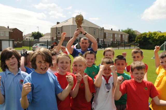 St Oswalds Primary School, Hebburn was right in the spirit of the occasion as the World Cup approached.