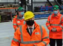 Boris Johnson was visiting Northumberland on Friday, December 11