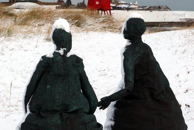 'Conversation Piece' figures in the snow