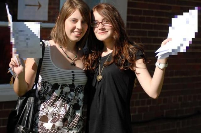 Sophie Thompson and Anna Cuspin celebrated their GCSE's at St Joseph's 16 years ago.