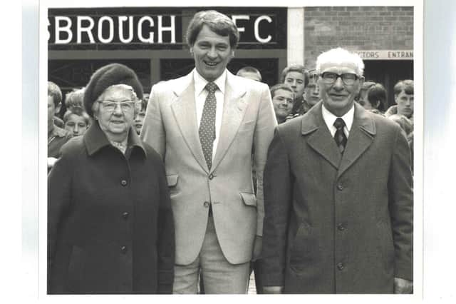 Sir Bobby with his mother and father, Lillian and Philip Robson.