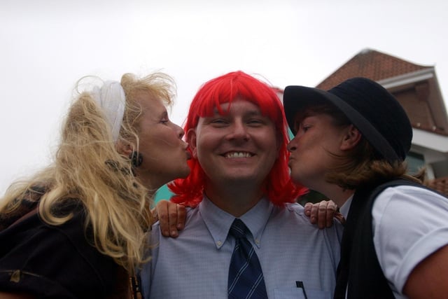 Lee Crawford gets kisses at the Asda Boldon fun day 19 years ago. Remember this?