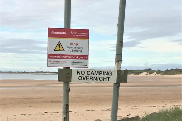 Alnmouth beach car park.