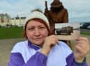 Denise Kidger with a photograph of her late brother Stephen Kidger from the 2nd Battalion, Royal Regiment of Fusiliers, photographed in Northern Ireland. Picture by Frank Reid.