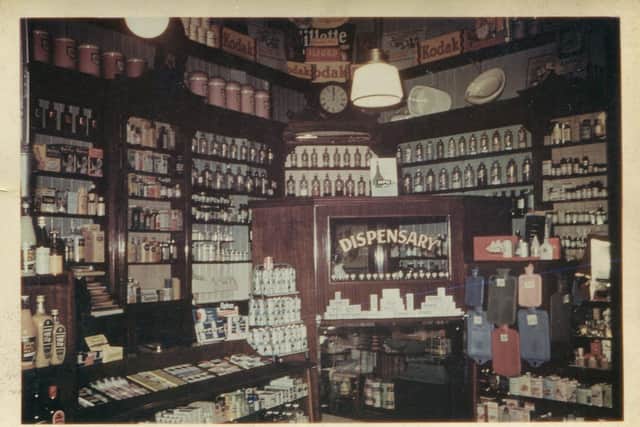 A picture of the pharmacy in the 20th Century
