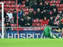 Anthony Patterson makes an excellent save at the Stadium of Light