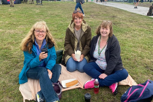 Angela Llewellyn, Alison Dorrian and Helen Robson were in South Shields to show their support for the runners. Enjoy your day!