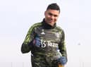 Casemiro of Manchester United reacts during a first team training session at Carrington Training Ground on February 15, 2023 in Manchester, England. (Photo by Matthew Peters/Manchester United via Getty Images)