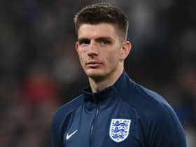 England's goalkeeper Nick Pope lines up ahead of during the international friendly football match between England and Ivory Coast at Wembley stadium in north London on March 29, 2022. (Photo by GLYN KIRK/AFP via Getty Images)