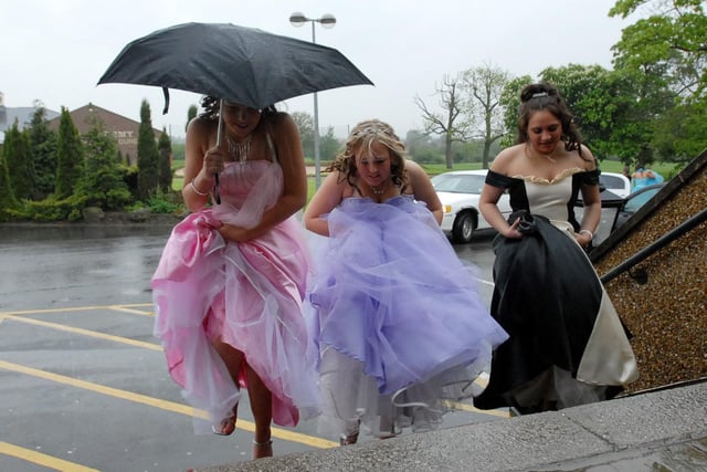 The weather may not have been perfect but it was still a memorable prom for these students.