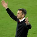 Head coach Stephen Glass of Atlanta United FC reacts during the CONCACAF Champions League quarterfinal game against Club America at Exploria Stadium on December 16, 2020 in Orlando, Florida.