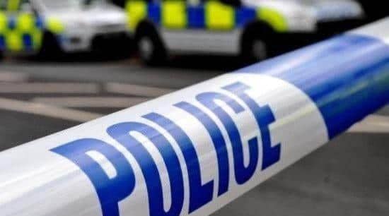 Police tape stock image