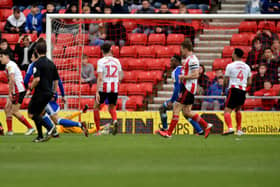 Mikael Mandron scores in the 96th minute at the Stadium of Light