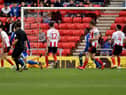 Mikael Mandron scores in the 96th minute at the Stadium of Light