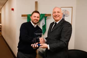 St Mary & St Thomas Aquinas Catholic Primary School Headteacher James Craig and Nick Hurn OBE, CEO of BWCET