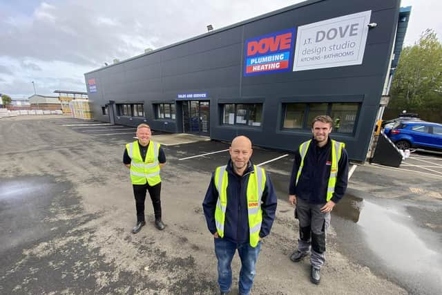 JT Dove is to open in South Shields with manager John Cullen, centre, in charge alongside department managers Jimmy Bell, left, and Michael Parry. Picture by Frank Reid.