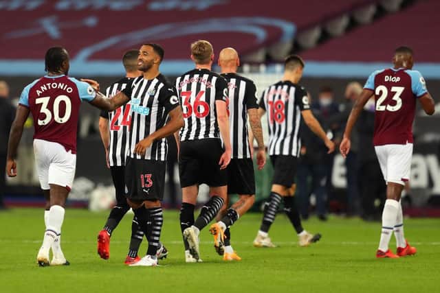 Callum Wilson at the final whistle.
