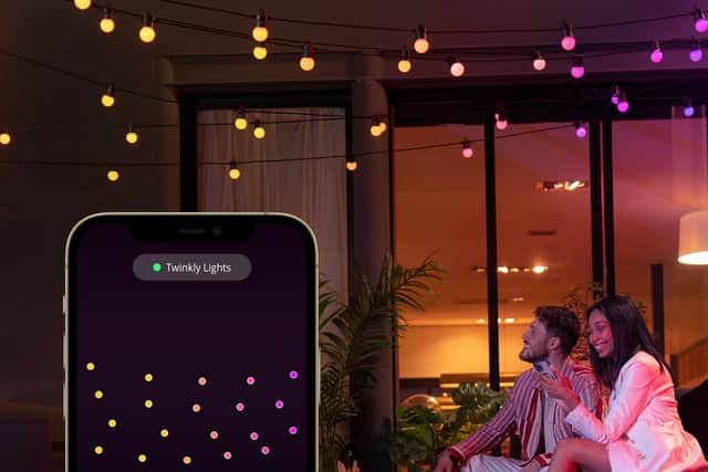 Create the ultimate lighting decorations with smart, addressable LED lights Twinkly Festoon.