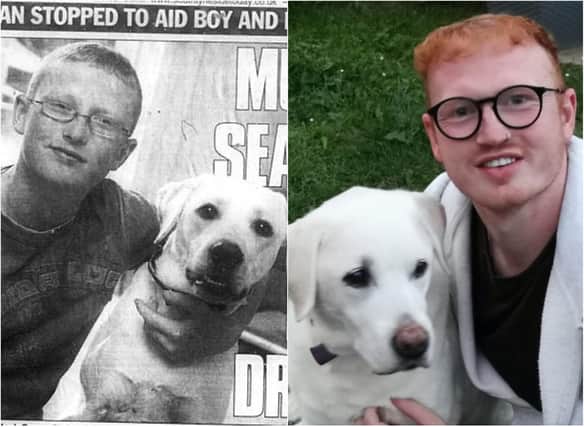 Jack pictured with Coopsie in the Gazette in 2006, left, and in the present day.