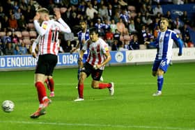 Luke O'Nien playing for Sunderland against Wigan.