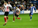 Luke O'Nien playing for Sunderland against Wigan.