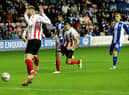 Luke O'Nien playing for Sunderland against Wigan.
