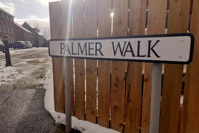As this street name shows, Palmers Shipbuilding has not been forgotten in Jarrow.