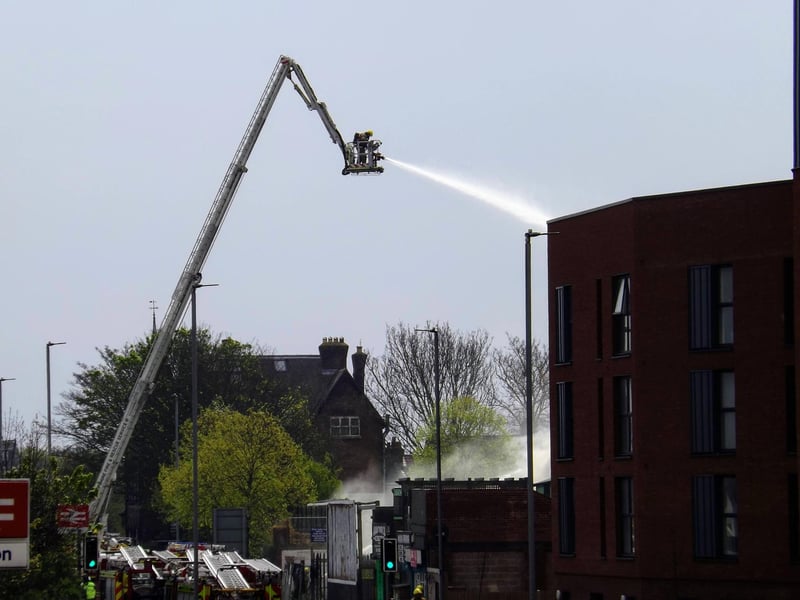 A fire has broken out in Goldsmith Avenue, Southsea in Portsmouth. Picture: Pearl Davison