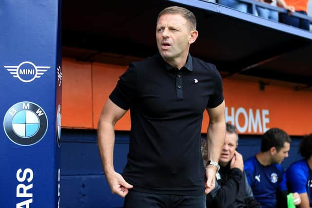 LUTON, ENGLAND - AUGUST 31: Luton Town Manager Graeme Jones during the Sky Bet Championship match between Luton Town and Huddersfield Town at Kenilworth Road on August 31, 2019 in Luton, England. (Photo by Stephen Pond/Getty Images)