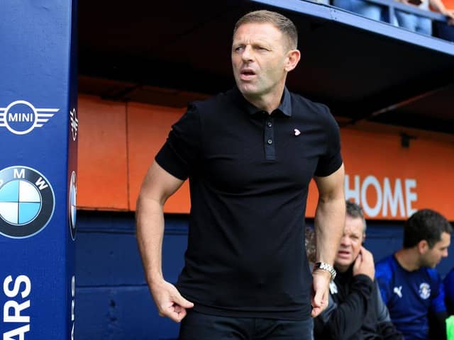 LUTON, ENGLAND - AUGUST 31: Luton Town Manager Graeme Jones during the Sky Bet Championship match between Luton Town and Huddersfield Town at Kenilworth Road on August 31, 2019 in Luton, England. (Photo by Stephen Pond/Getty Images)