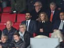 Yasir Al-Rumayyan (L) the chairman and owner of Newcastle United, and Amanda Staveley. (Photo by Julian Finney/Getty Images)