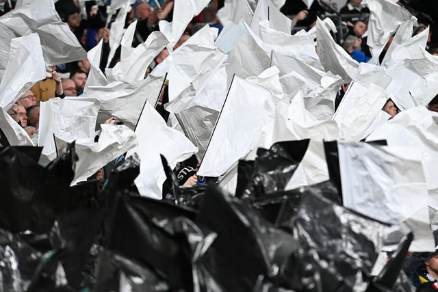 Newcastle United fans pictured at Wembley, picture by Frank Reid.