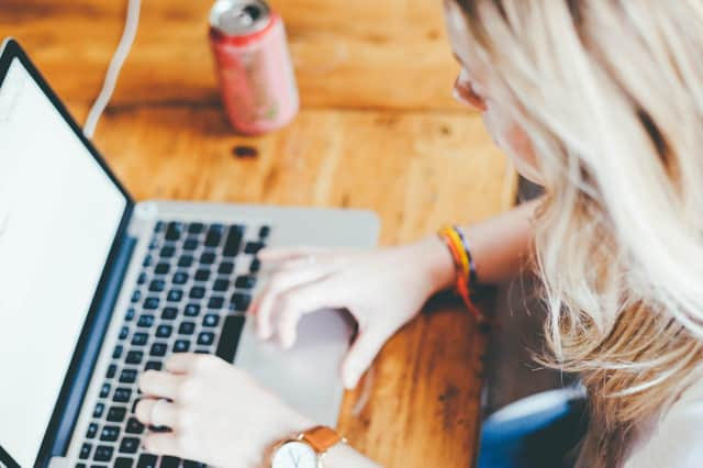 Stock image of a student at a laptop as teenagers prepare to learn their A Level results