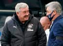 Steve Bruce and Carlo Ancelotti at St James's Park.