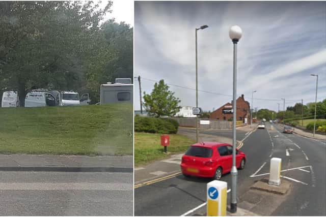 Caravans and camper vans have been spotted just off Commercial Road in South Shields