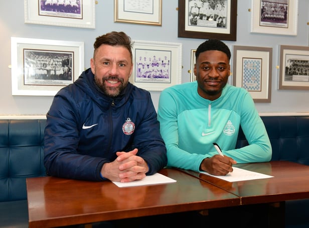 South Shields have completed the permanent signing of forward Jordy Mongoy from Wealdstone, subject to receiving FA clearance. Picture by Kev Wilson.
