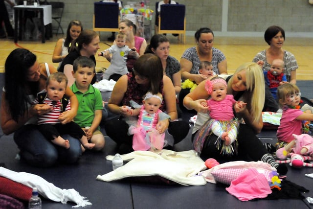 Baby yogathon was held at the Wellness Centre in Harton for charity 9 years ago. Have you spotted someone you know in this photo?